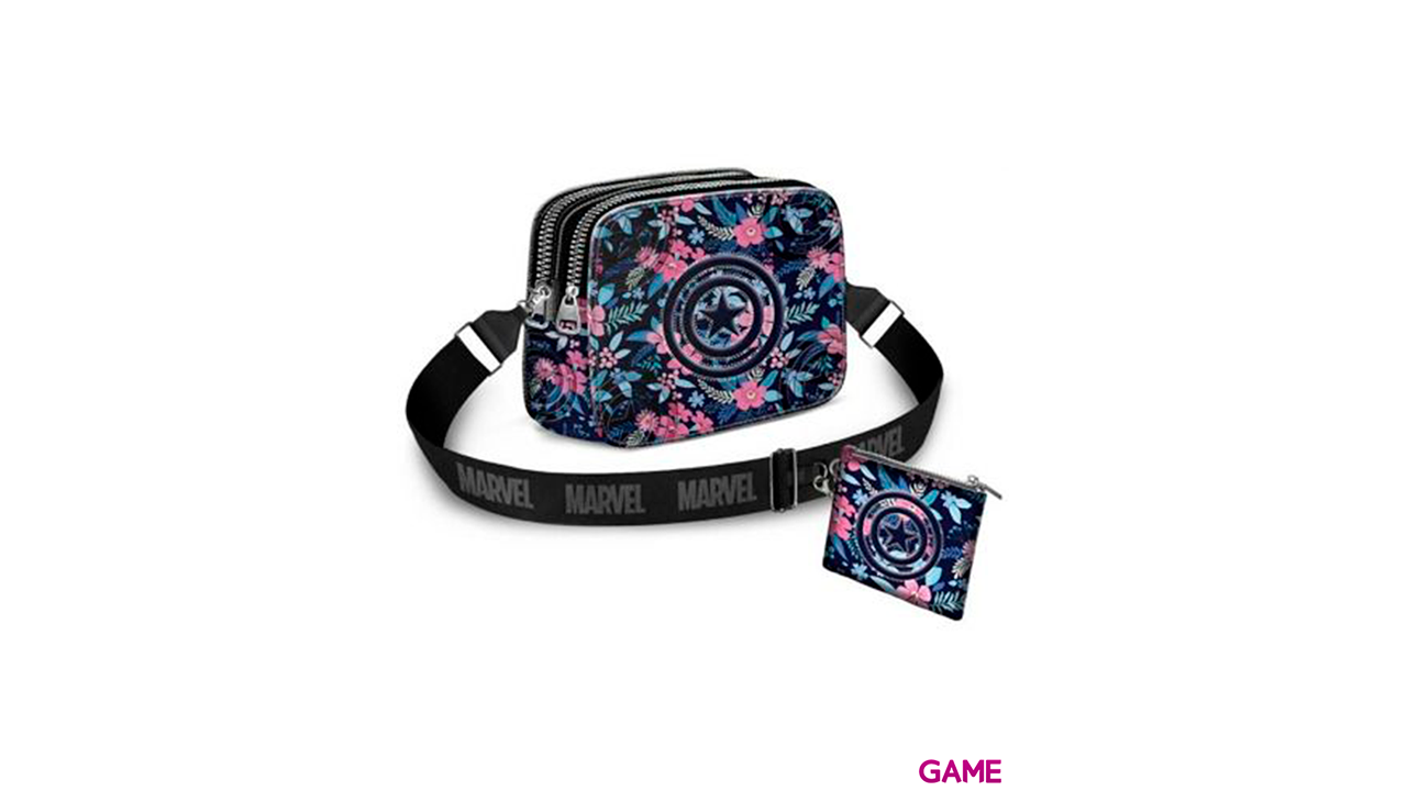 Spring Monedero Capitan America Marvel - Bandolera-0