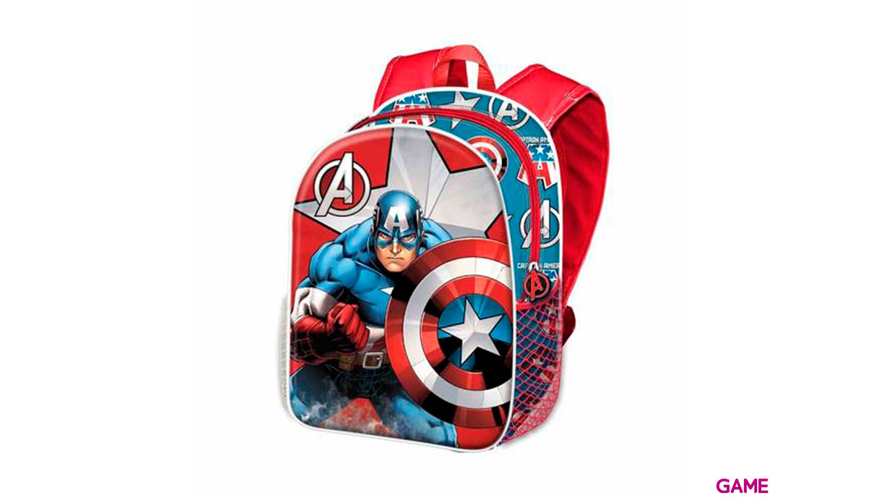Mochila 3D Gravi Capitan America Marvel 37cm-0