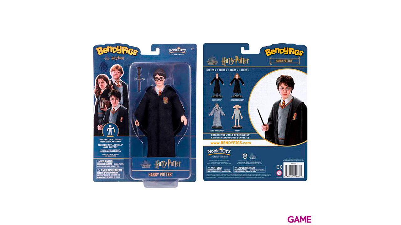 Figura Maleable Bendyfigs Harry con varita Harry Potter 19cm-1