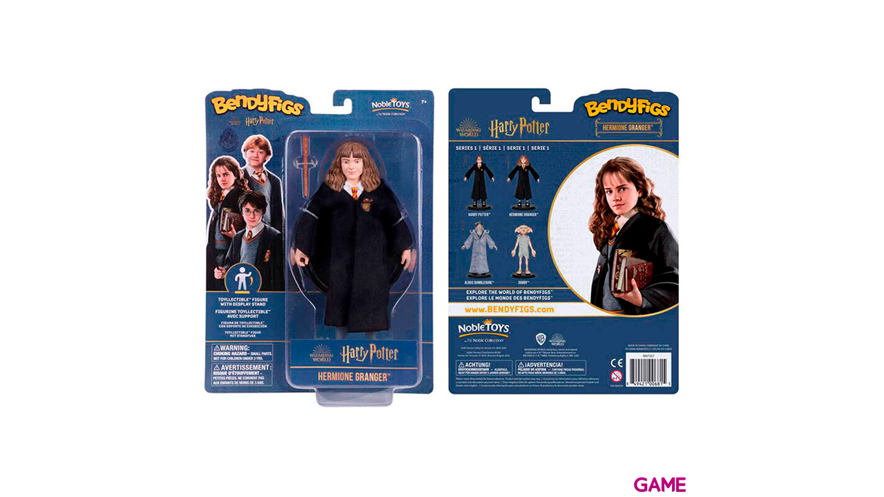 Figura Maleable Bendyfigs Hermione con varita Harry Potter 19cm-1