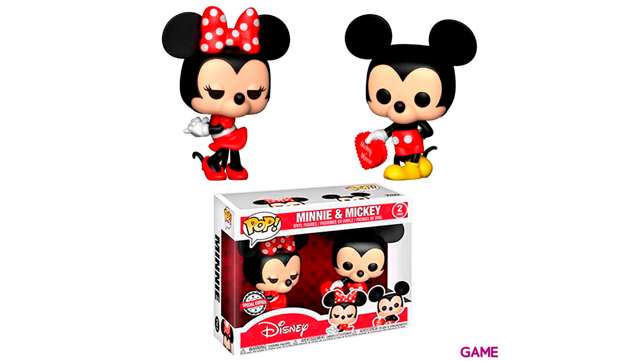 Figura POP Disney Valentine Mickey Minnie Exclusiva-0