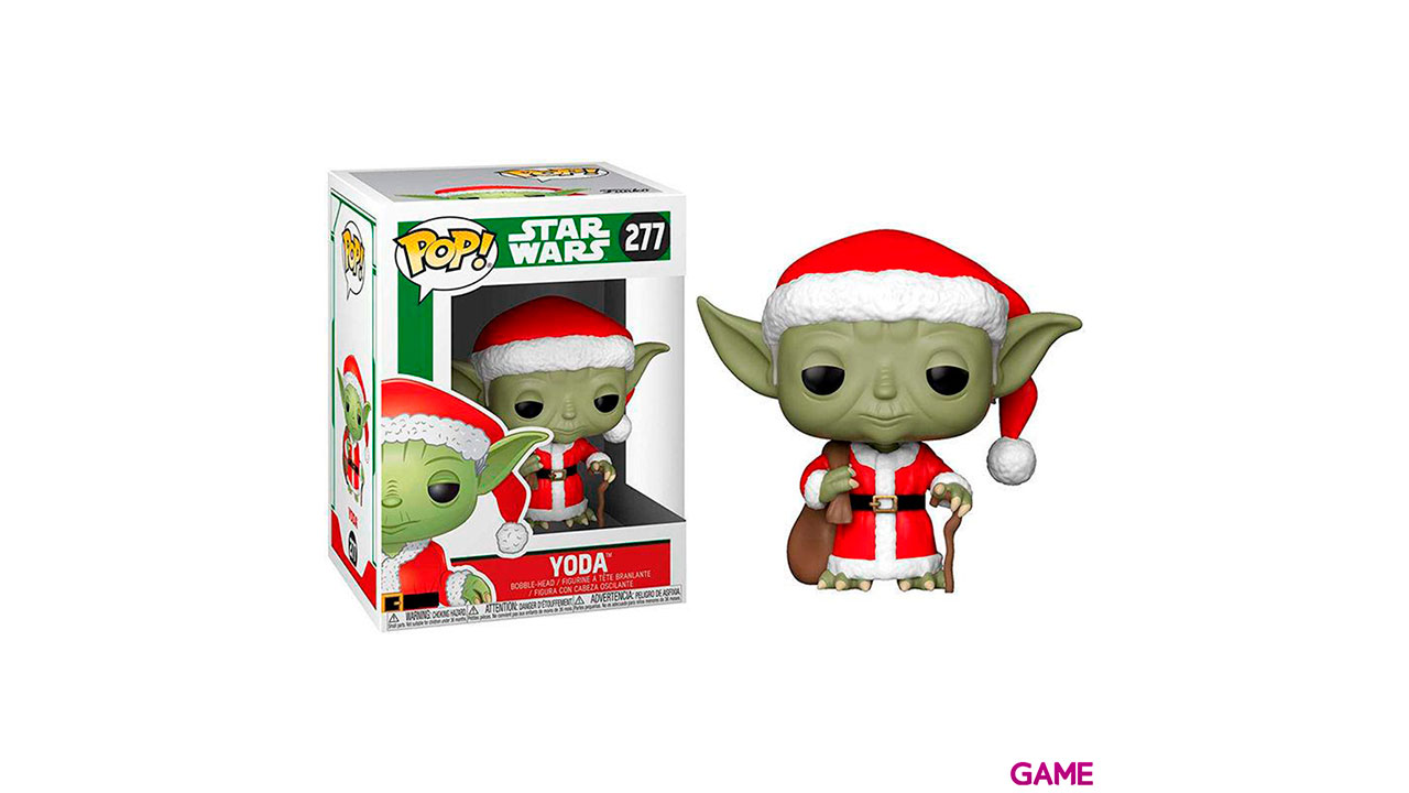 Figura POP Star Wars Holiday Santa Yoda-0