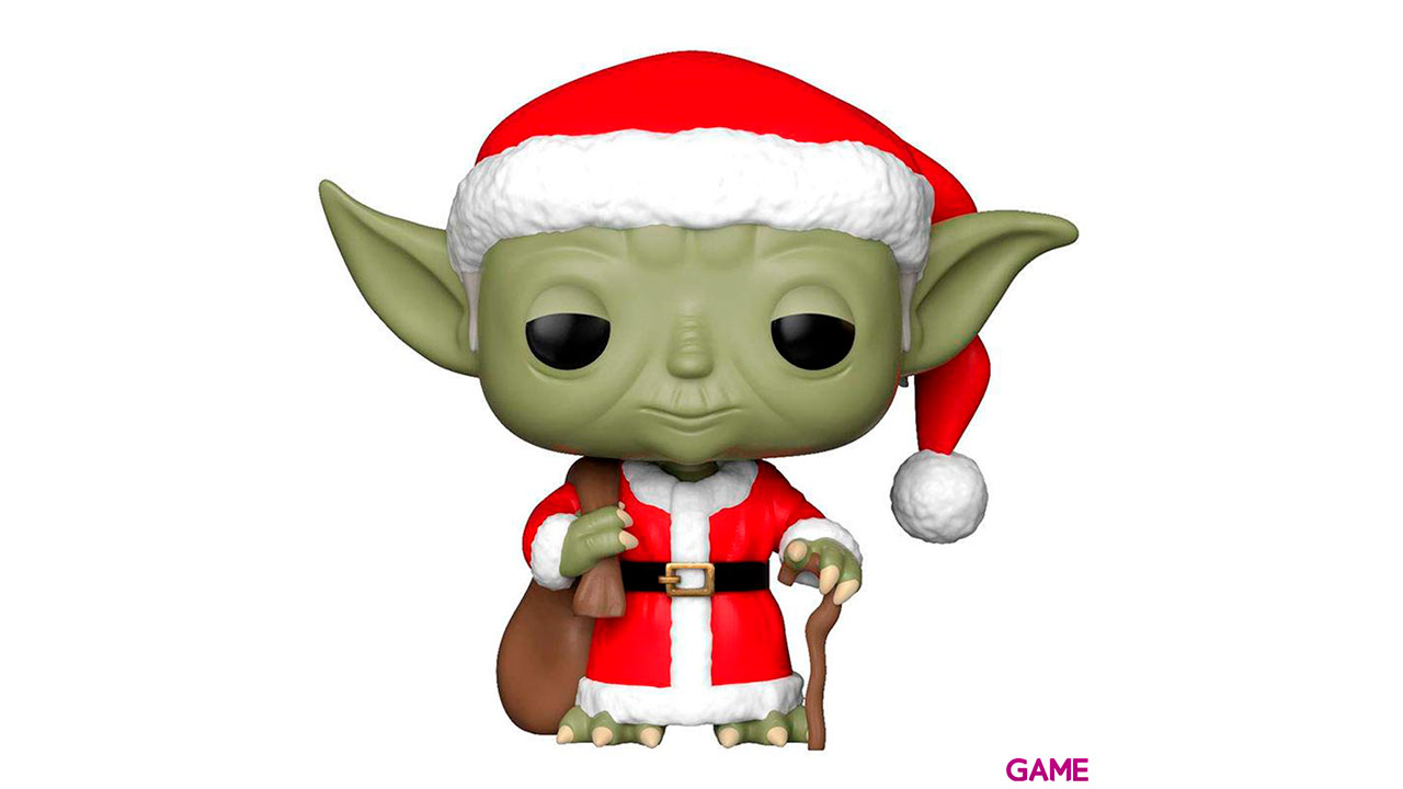 Figura POP Star Wars Holiday Santa Yoda-1