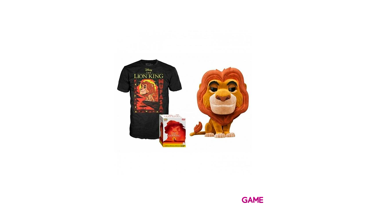 Set figura POP & Tee Disney El Rey Leon Mufasa Talla XL-0