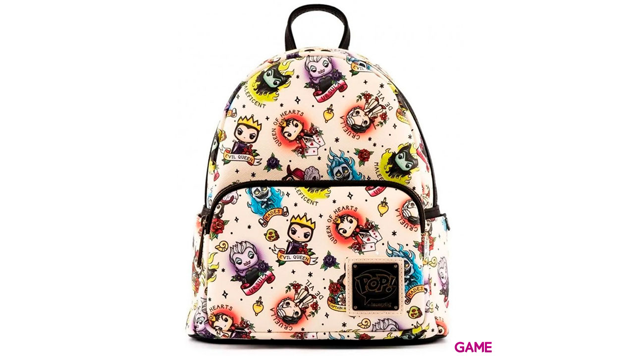LoungeFly Tatto Villanas Disney 26cm - Mochila-0