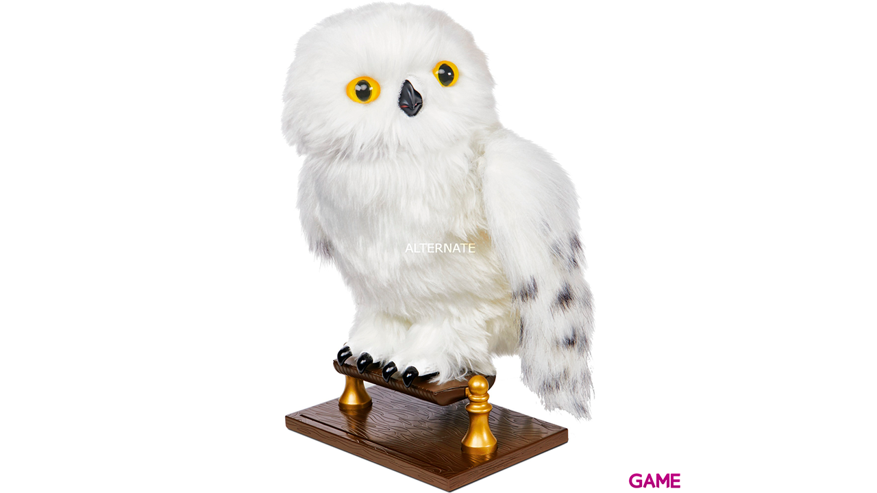 Wizarding World lechuza de Harry Potter Enchanting Hedwig interactiva con más de 15 sonidos y movimientos y sobre de Hogwarts,-1