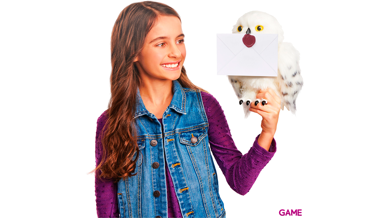 Wizarding World lechuza de Harry Potter Enchanting Hedwig interactiva con más de 15 sonidos y movimientos y sobre de Hogwarts,-8