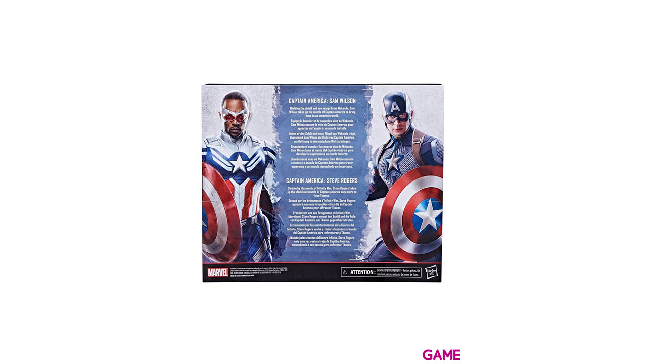 Set 2 Figuras Sam Wilson and Steve Rogers Capitan America Marvel 15cm-1