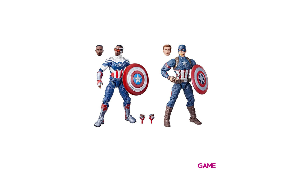 Set 2 Figuras Sam Wilson and Steve Rogers Capitan America Marvel 15cm-2