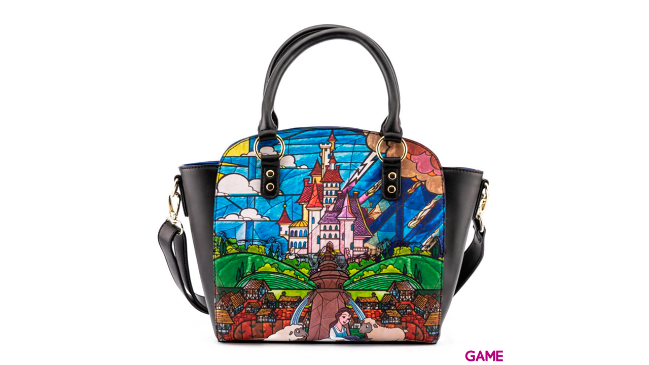 LoungeFly Castillo La Bella y La Bestia Disney - Bandolera-0