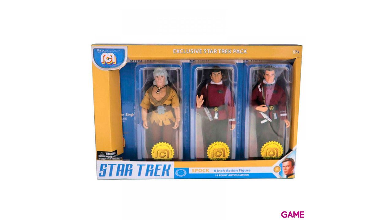 Set 3 figuras Khan Kirk Spock Star Trek 20cm-0