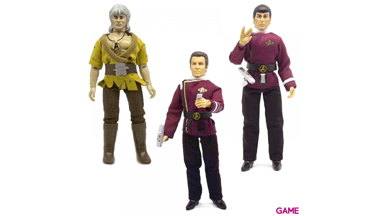 Set 3 figuras Khan Kirk Spock Star Trek 20cm-1