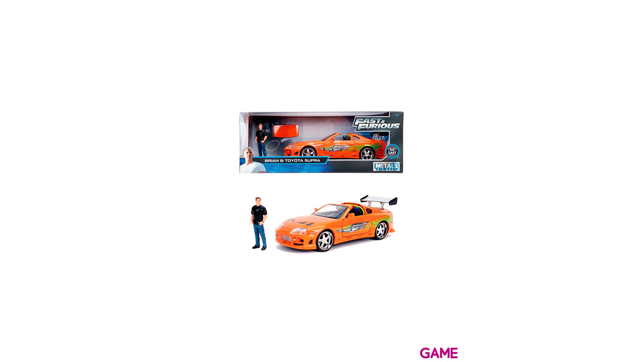 Set figura Brian + coche Toyota Supra Fast and Furious-0