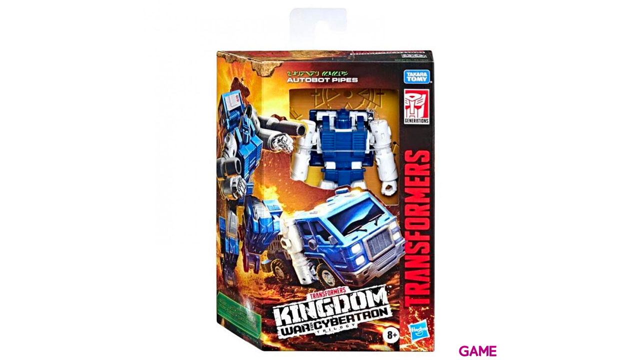 Figura Autobot Pipes War For Cybertron Kingdom Transformers 14cm-0