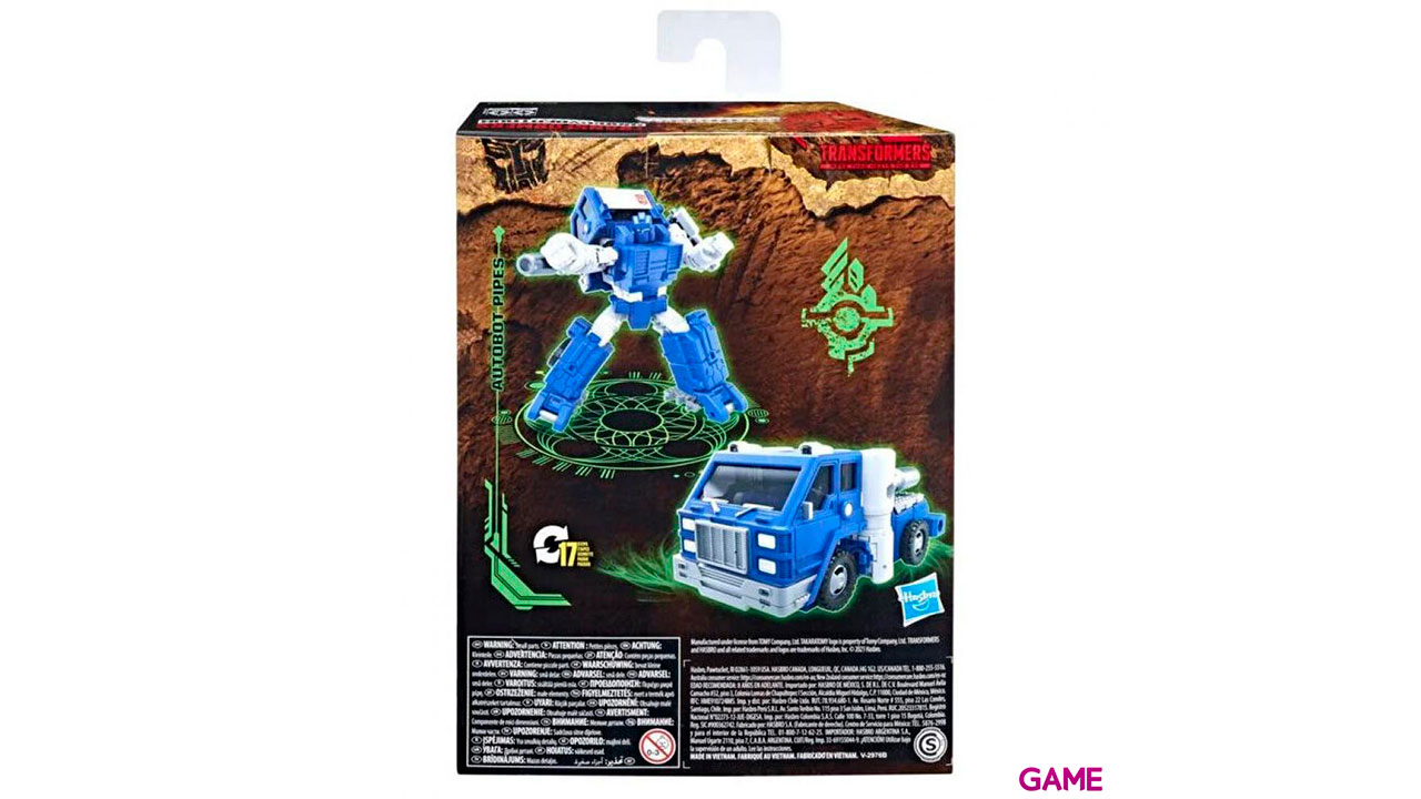 Figura Autobot Pipes War For Cybertron Kingdom Transformers 14cm-3