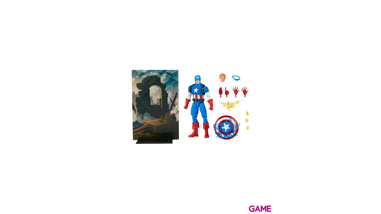 Figura Capitan America 20 Aniversario Marvel Legends 15cm-2