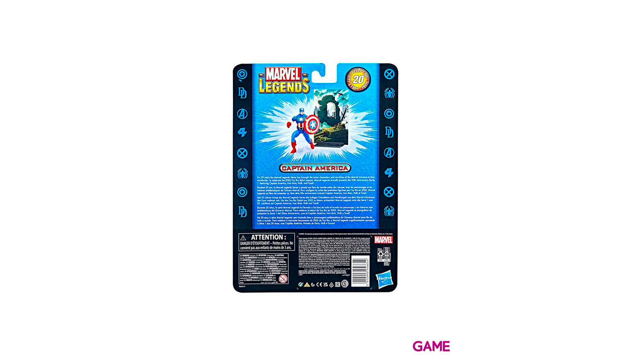 Figura Capitan America 20 Aniversario Marvel Legends 15cm-3