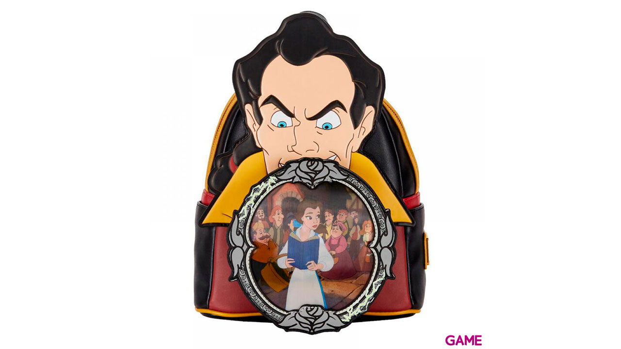 Mochila Villanos Escena Gaston La Bella y la Bestia Disney Loungefly 26cm-0