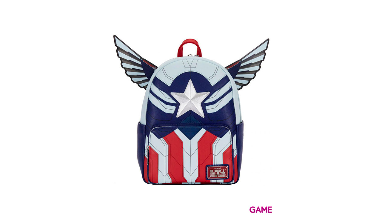 Mochila Cosplay Capitan America Marvel Loungefly 26cm-0