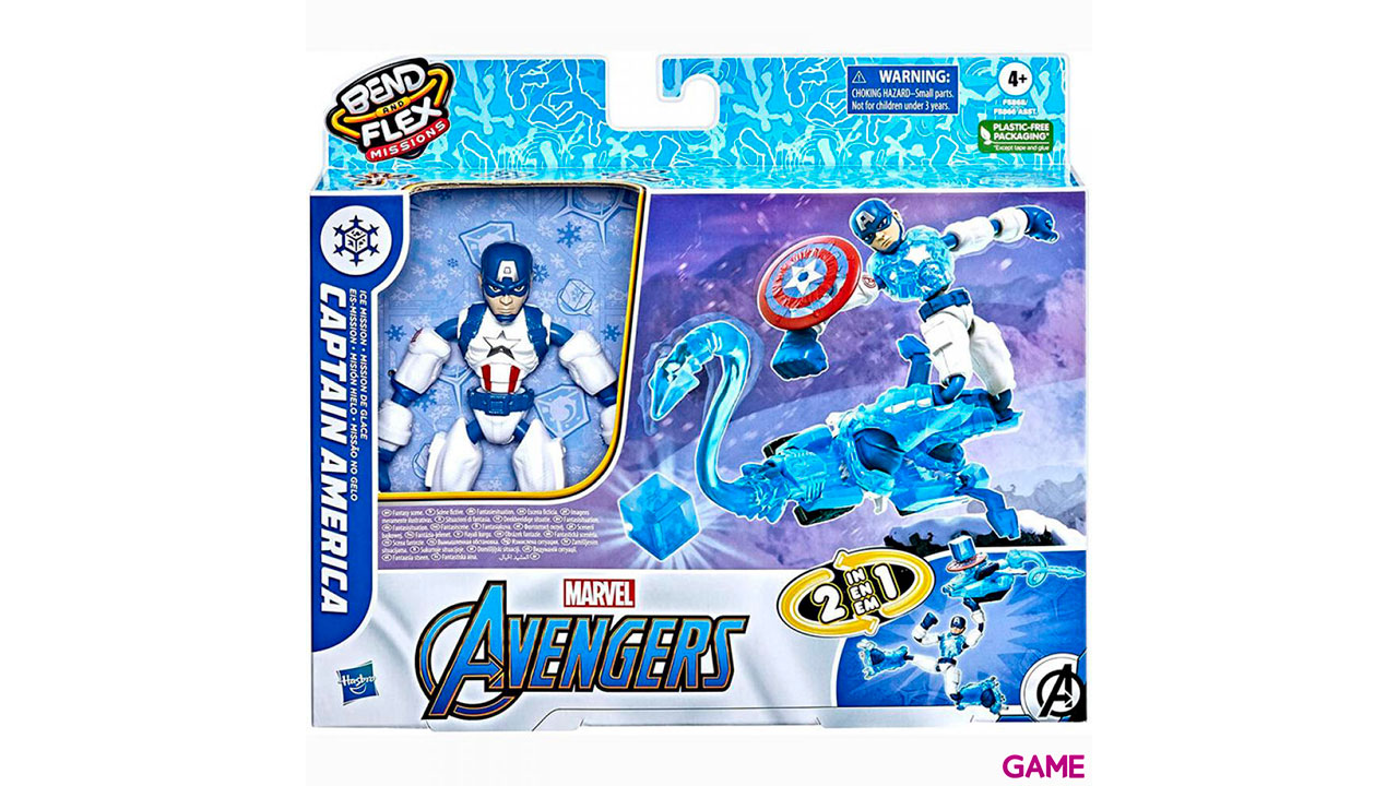 Figura Capitan America Bend and Flex Missions Marvel 15cm-2