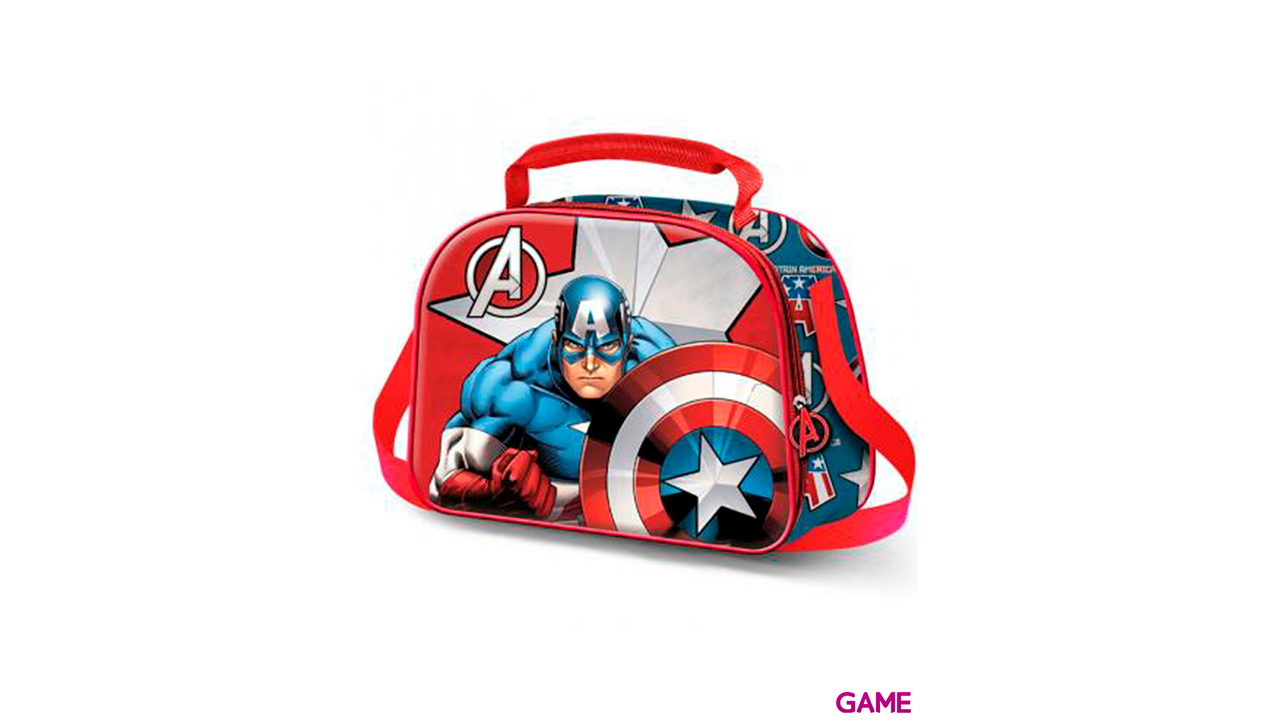 Bolsa portameriendas 3D Capitan America Marvel-0
