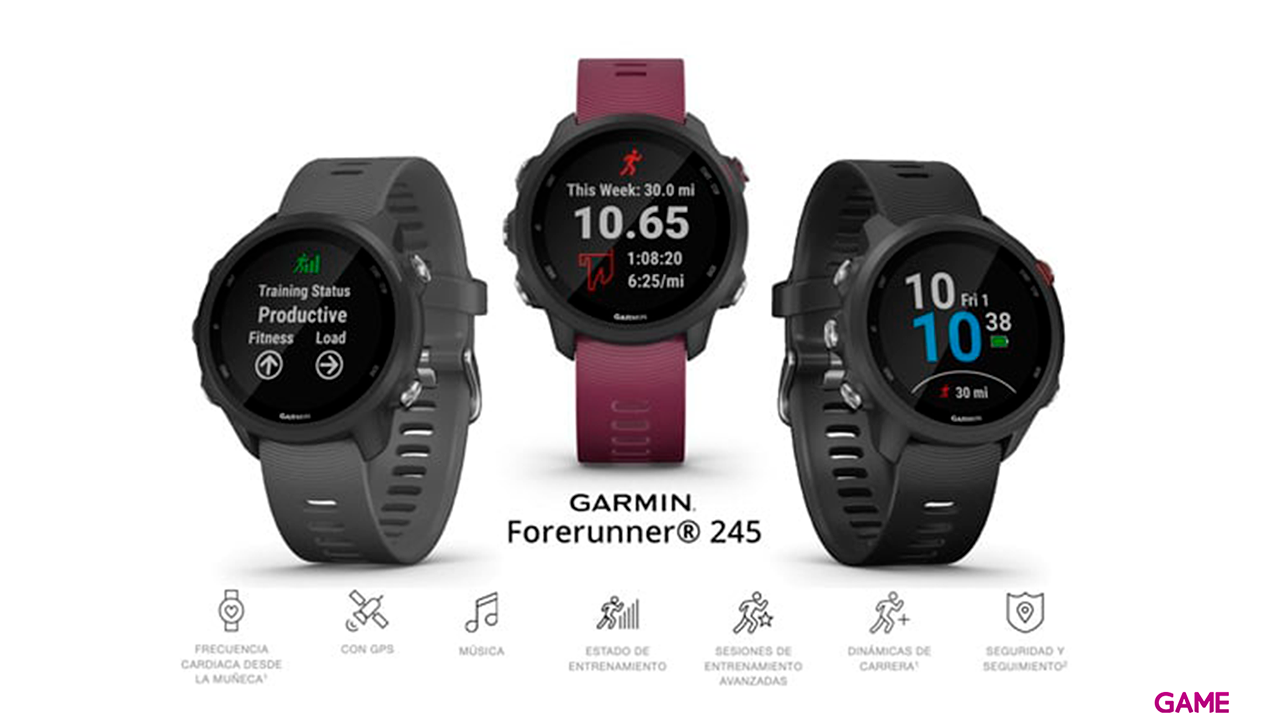 Garmin Sport Watch Forerunner 245 Music Negro - Reloj Inteligente-1