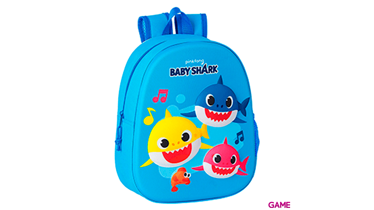 Mochila 3D Baby Shark 32cm-0