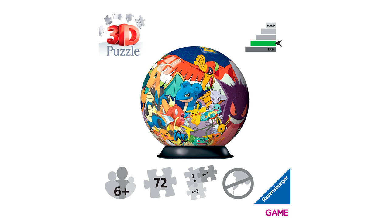 Puzzle Ball 3d 72 piezas Pokemon-1