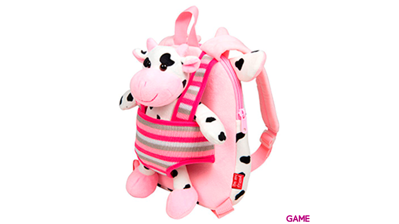 Mochila reversible peluche Vaca Connie 25cm-0