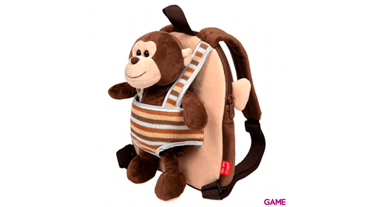 Mochila reversible peluche Mono Max 25cm-1
