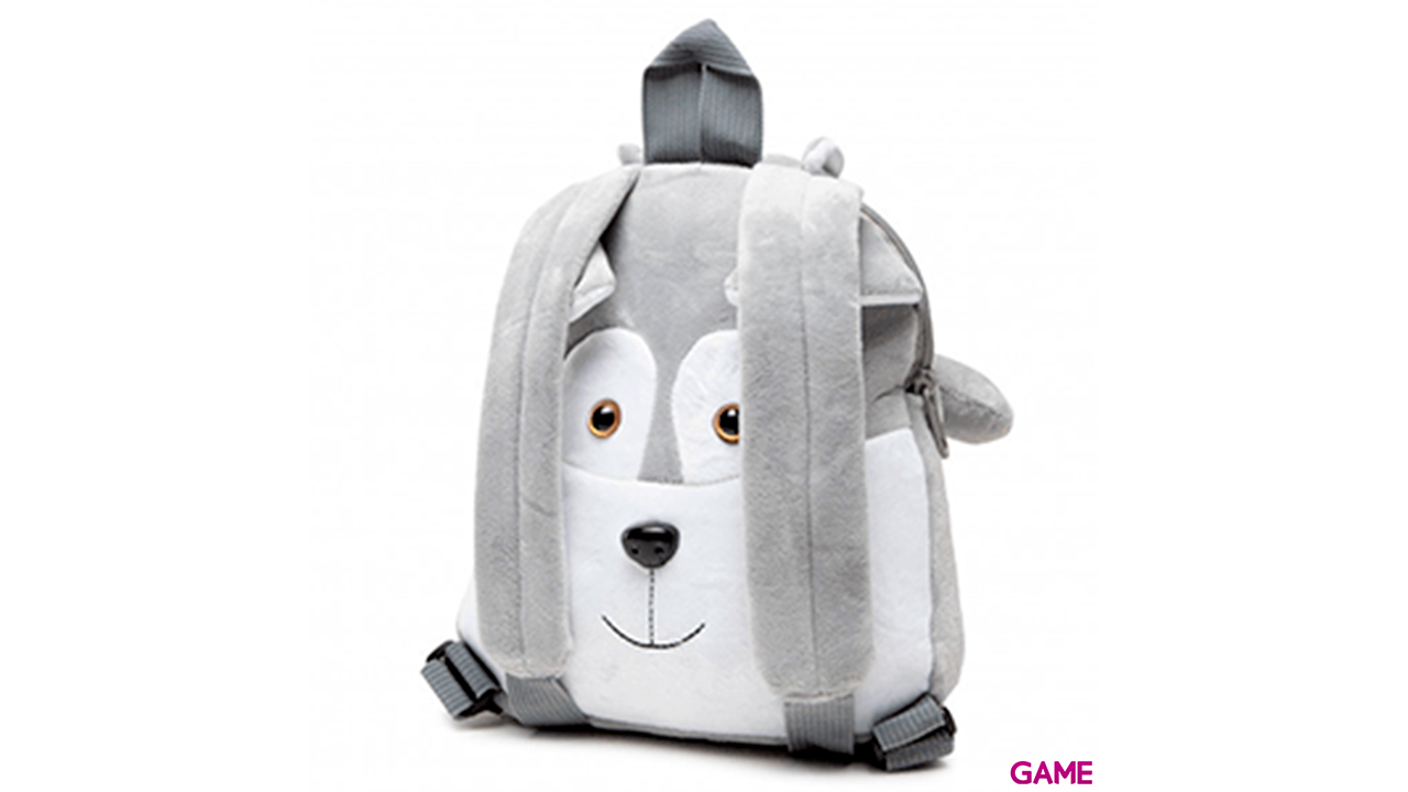 Mochila reversible peluche Husky Harry 26cm-1