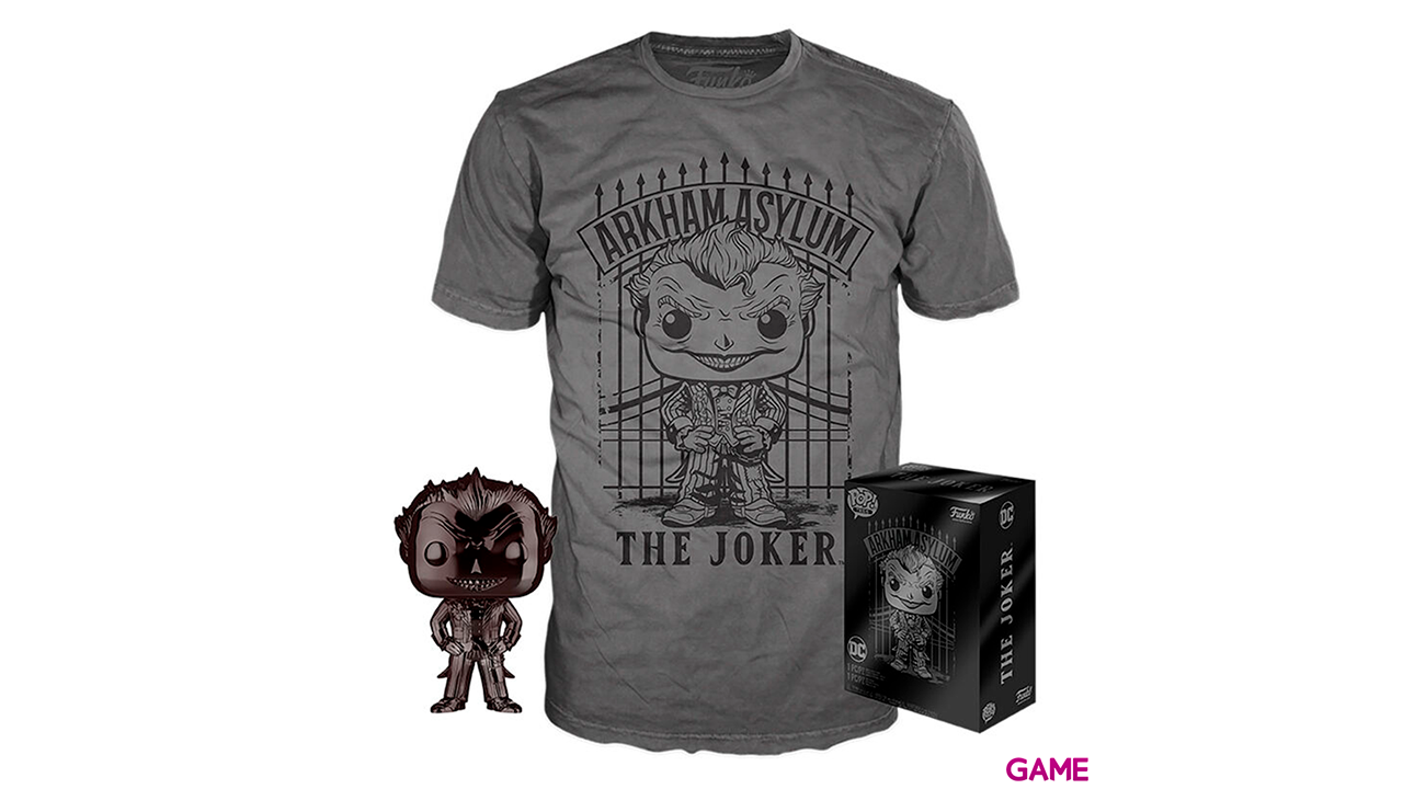 Set figura POP Tee DC Comics The Joker Exclusive Talla XL-0