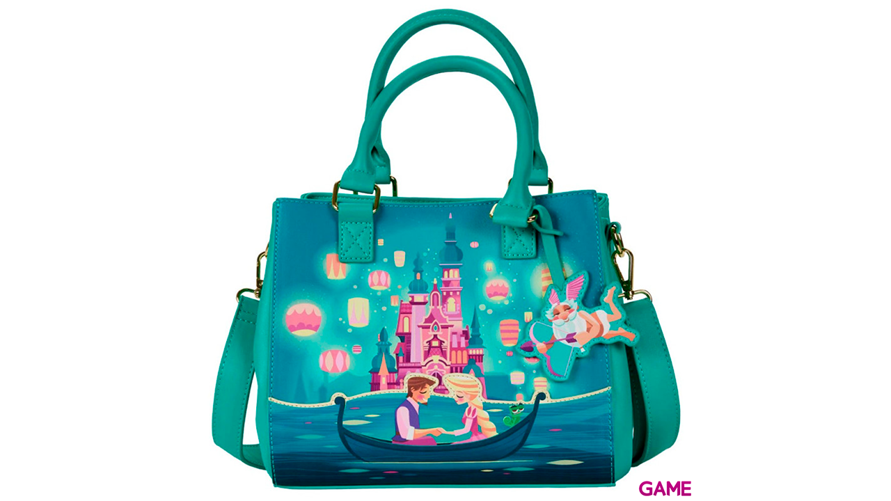 LoungeFly Castillo Rapunzel Enredados Disney - Bandolera-0