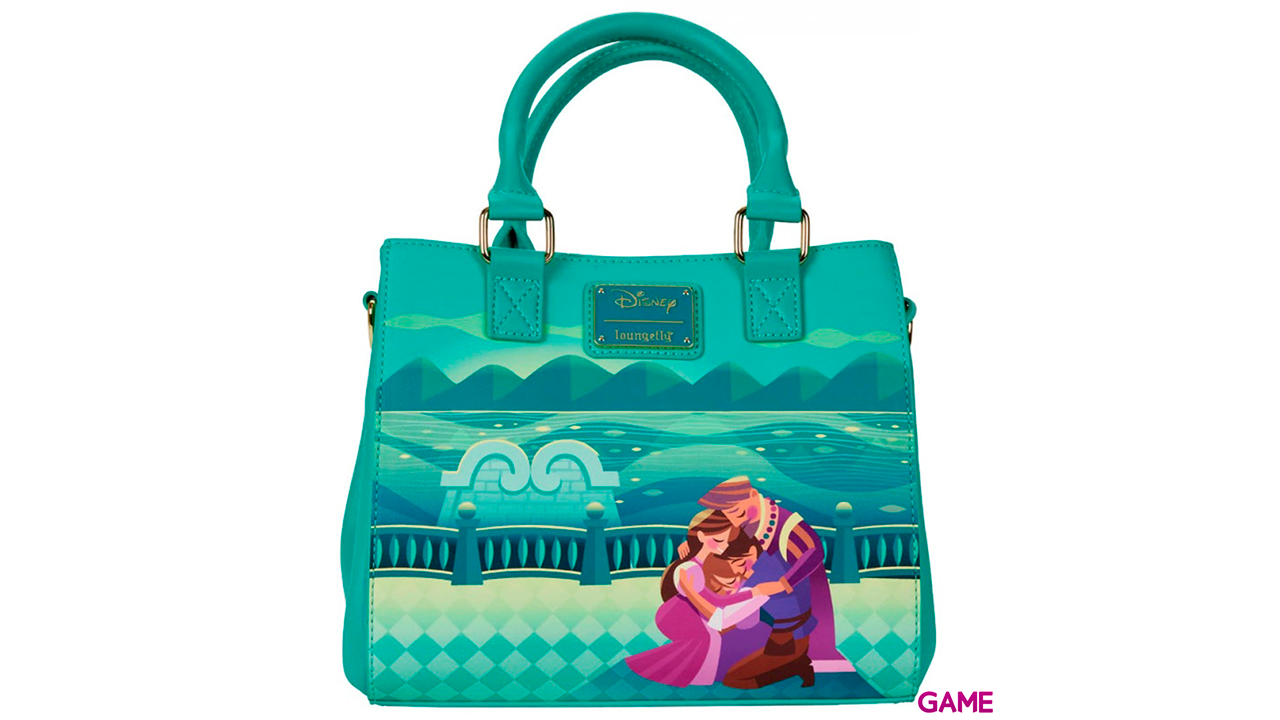 LoungeFly Castillo Rapunzel Enredados Disney - Bandolera-1