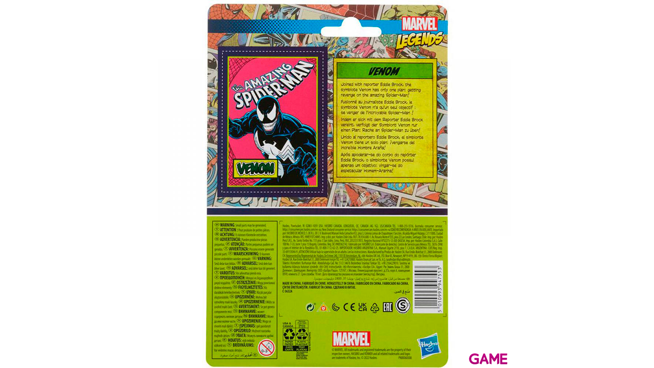 Figura Venom Retro The Amazing Spiderman Marvel Legends 9,5cm-2