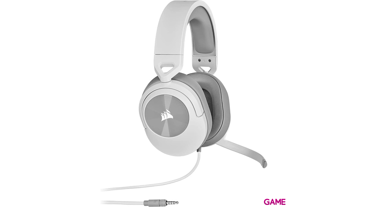 Corsair HS55 Estereo Blanco PC-PS4-PS5-XBOX-NSW-MOVIL - Auriculares Gaming-0