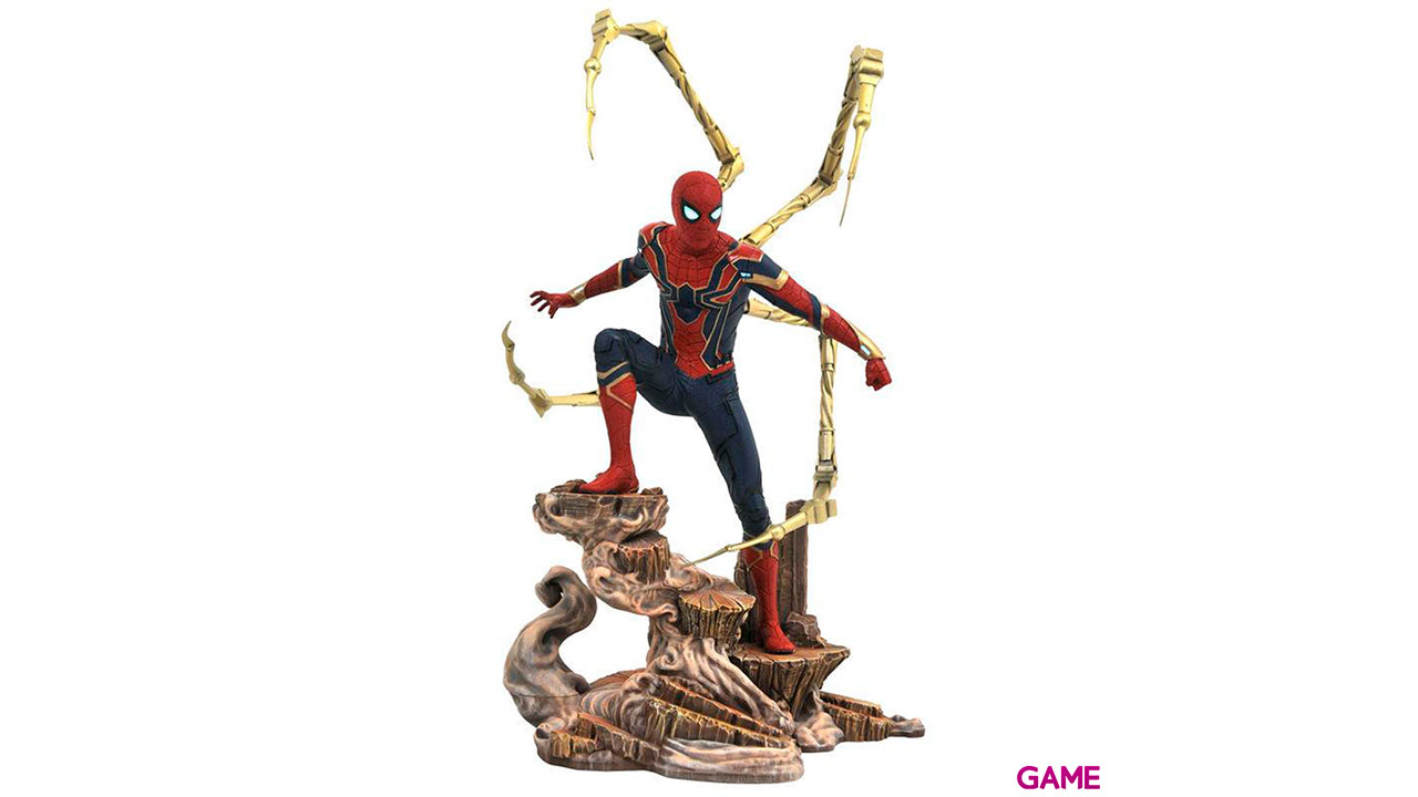 Figura diorama Iron Spiderman Avengers Infinity War Marvel 23cm-0