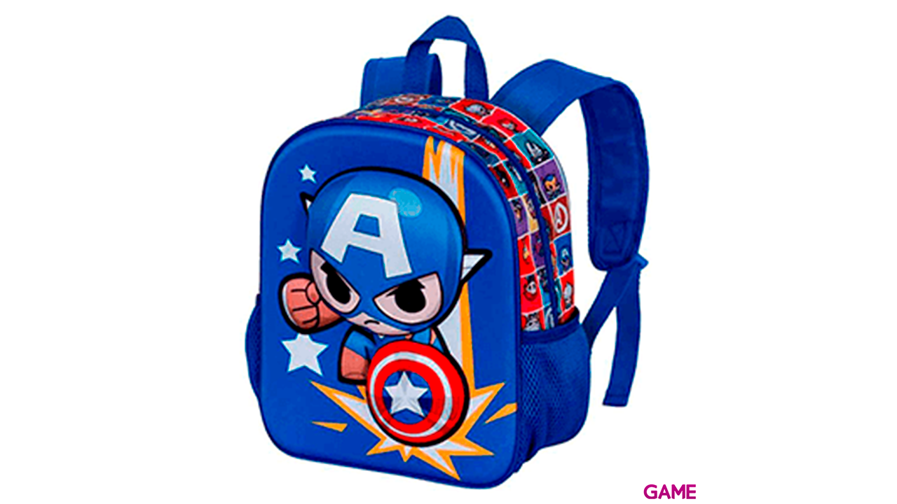 Mochila 3D Punch Capitan America Vengadores Avengers Marvel 31cm-1