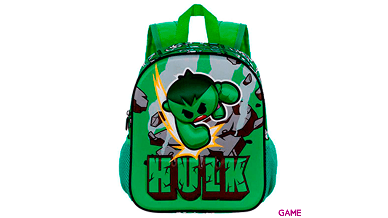 Mochila 3D Pequeña Hulk Greenmass Vengadores Avengers Marvel 31cm-0