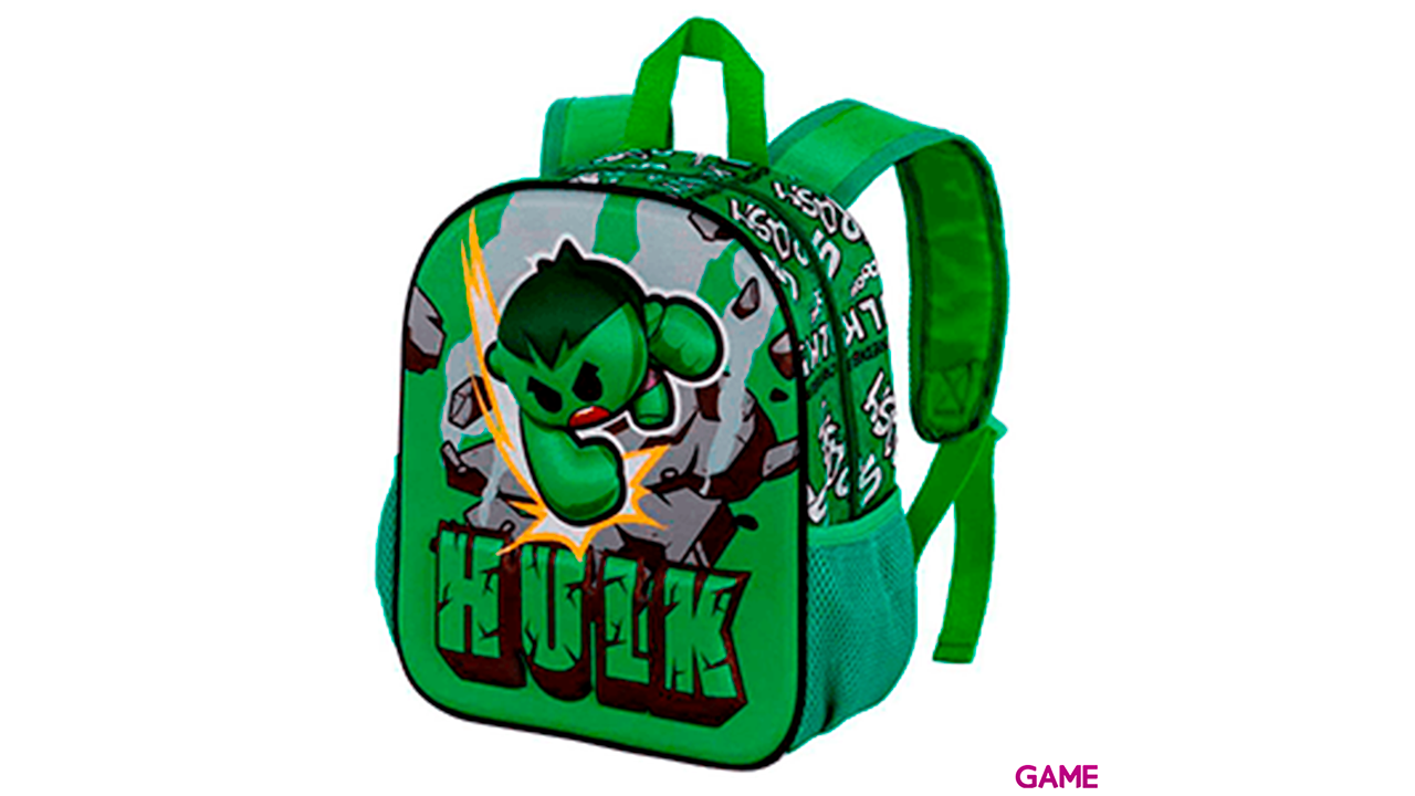 Mochila 3D Pequeña Hulk Greenmass Vengadores Avengers Marvel 31cm-1