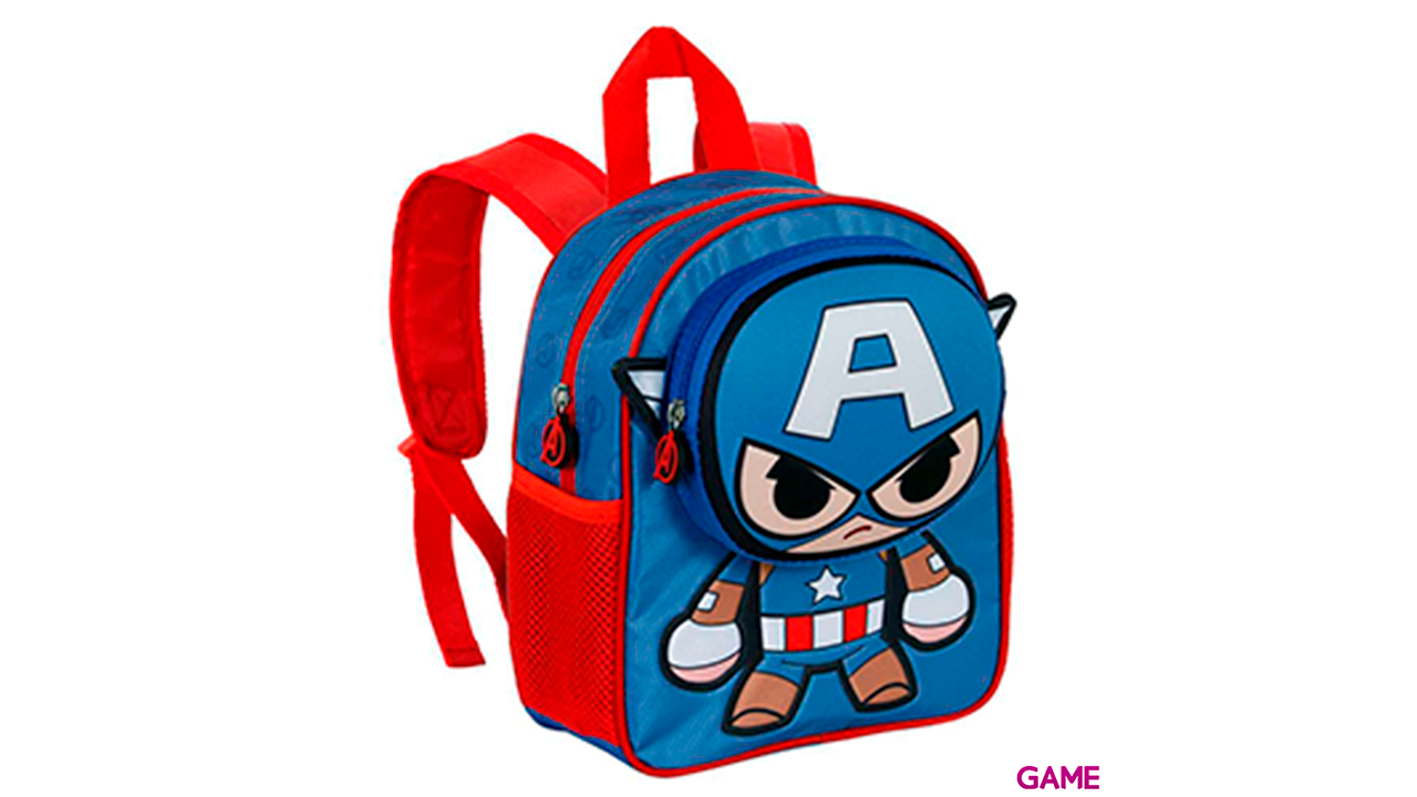 Mochila Bobblehead Capitan America Vengadores Avengers Marvel 28cm-1