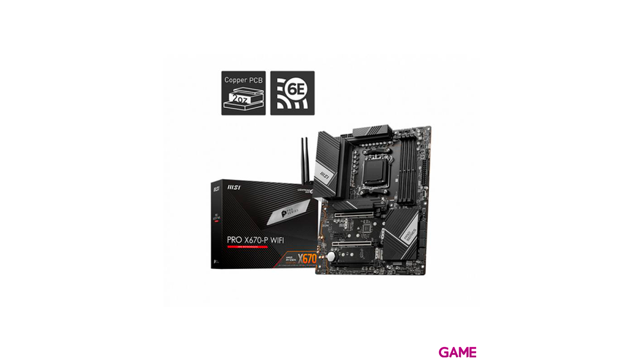 MSI Pro X670-P WIFI X670 Socket AM5 ATX - Placa Base-1