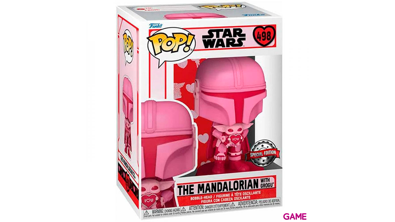 Figura POP Star Wars Valentines Mandalorian With Grogu Exclusive-0