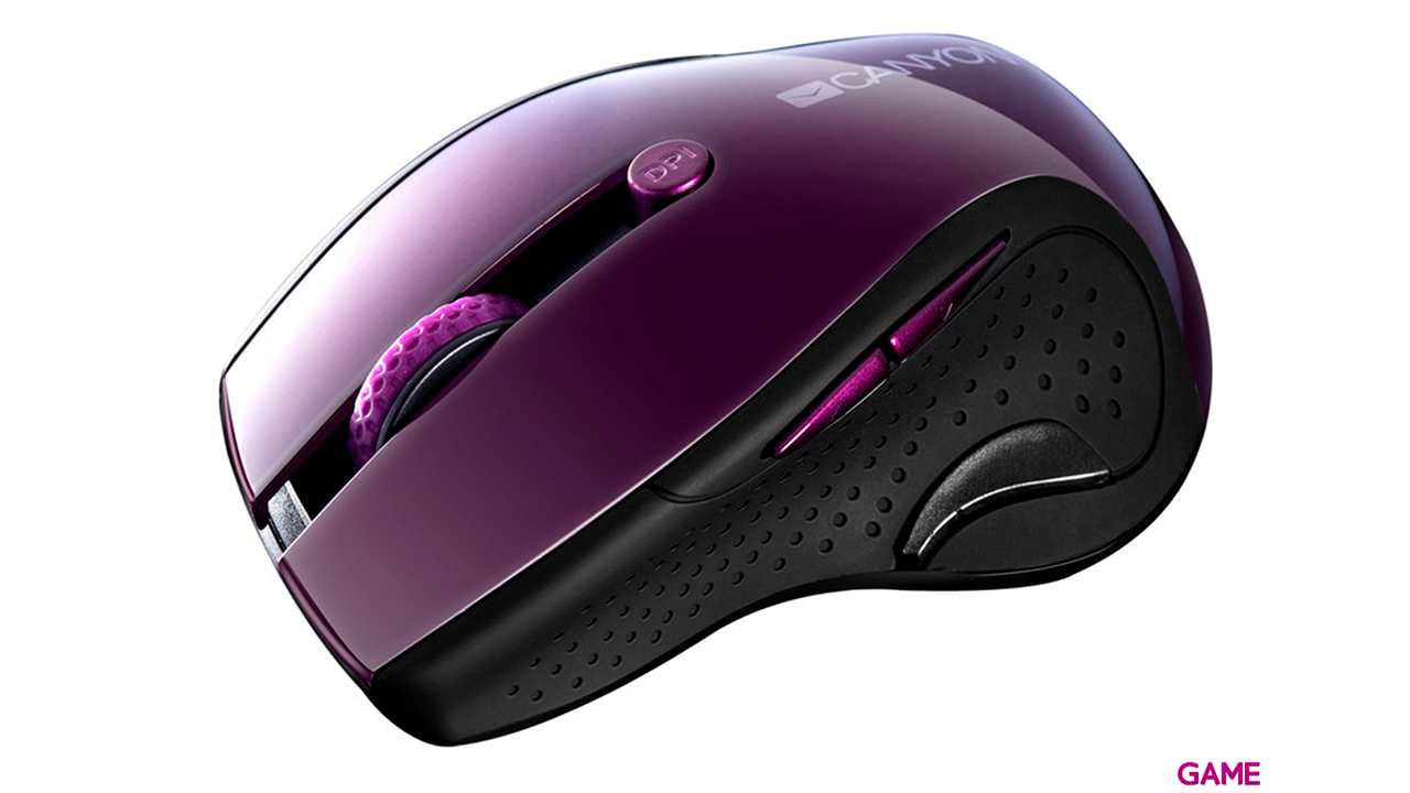 Canyon CNS-CMSW01P Inalámbrico Óptico 1600 DPI Morado - Raton-1