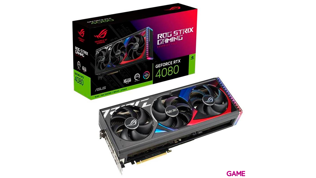 ASUS ROG Strix GeForce RTX 4080 16GB GDDR6X - Tarjeta Grafica Gaming-0