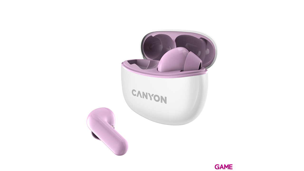 Canyon CNS-TWS5PU True Wireless BT - Estuche - Morado - Auriculares-2