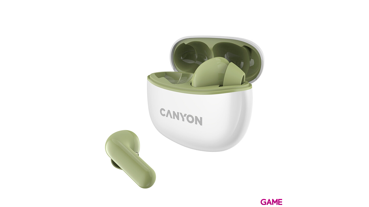 Canyon CNS-TWS5GR True Wireless BT - Estuche - Verde - Auriculares-1
