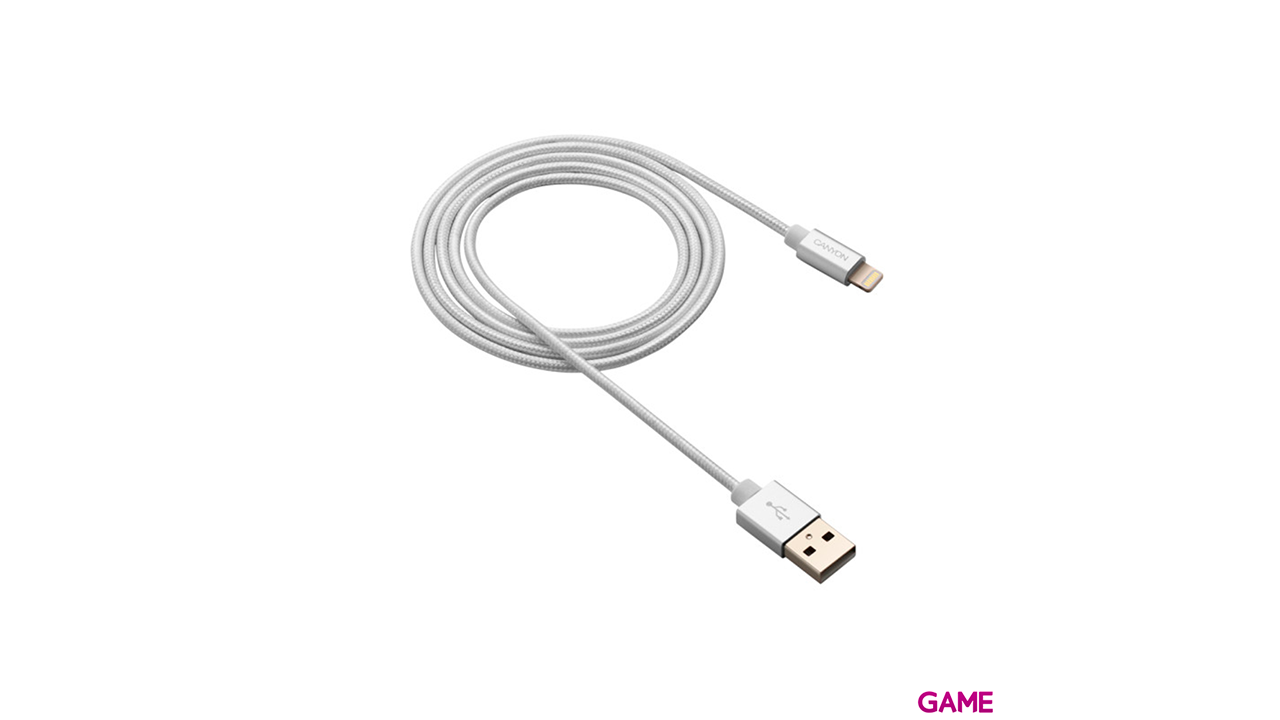 Canyon CNS-MFIC3 Lightning Trenzado 1m Blanco - Cable-0