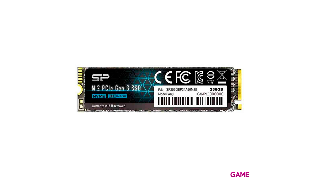 Silicon Power P34A60 M.2 256GB PCI Express SLC NVMe - Disco Duro-0