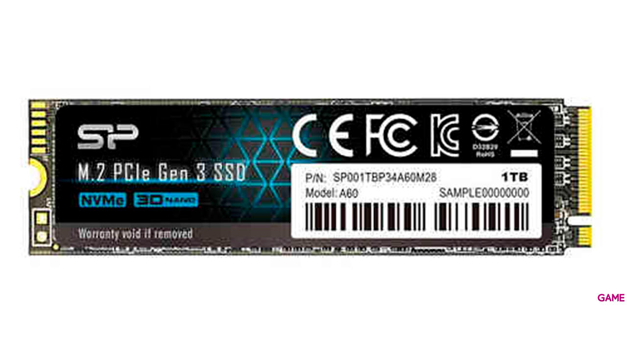 Silicon Power P34A60 M.2 1TB PCI Express SLC NVMe - Disco Duro-0